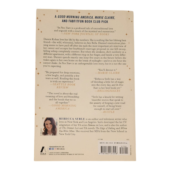 In Five Years Rebecca Serle Paperback Book Books Romance Fiction - Picture 4 of 8